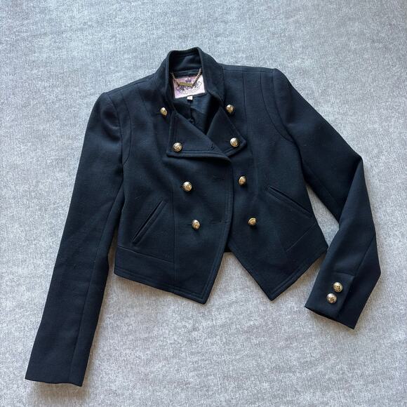 Juicy Couture Jackets & Blazers - Rare! Juicy Couture Double Breasted Black Wool Blazer